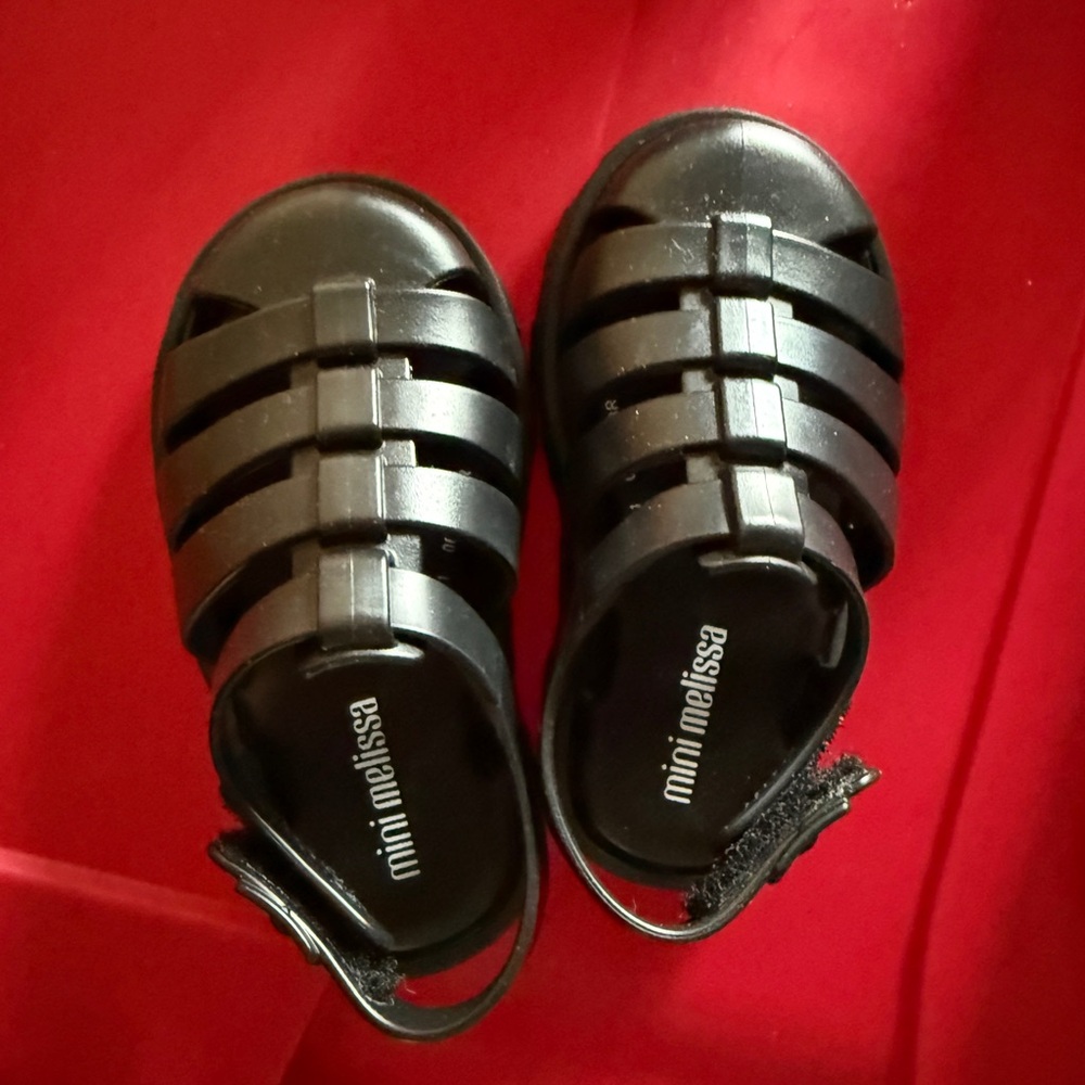 Mini Melissa Black Sandals